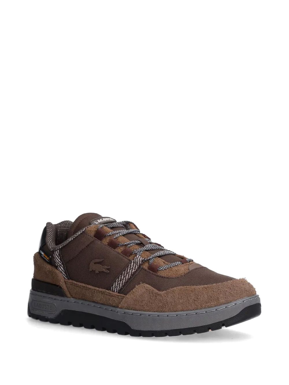 Maison-Kitsune Low-Tops Men Lacoste logo-patch Sneakers Brown