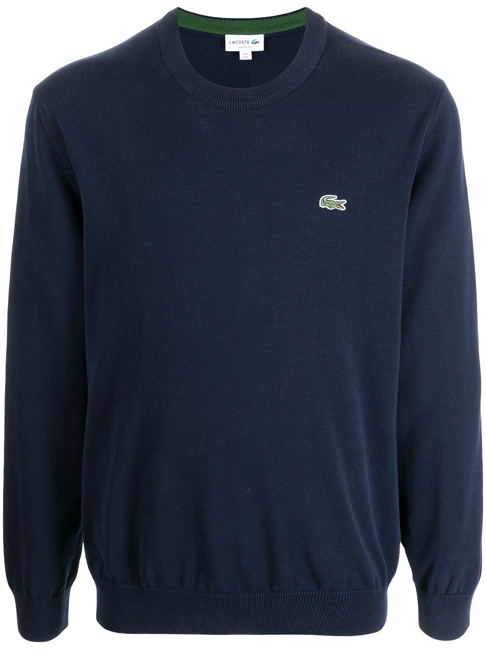 Maison-Kitsune Sweatshirts Men Lacoste Logo Embroidery Sweatshirt Blue
