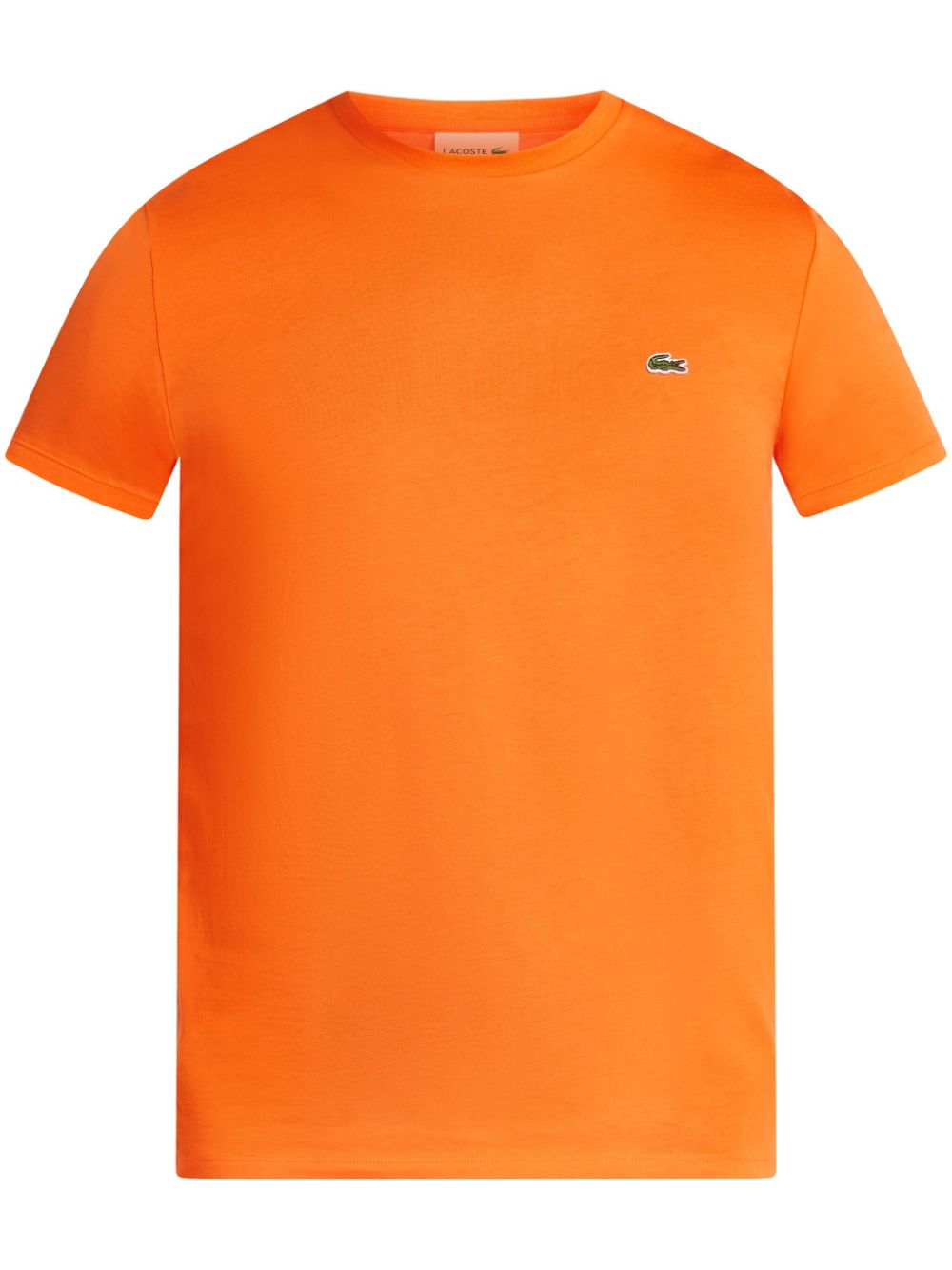 Maison-Kitsune T-Shirts Men Lacoste logo-appliqué T-shirt Orange