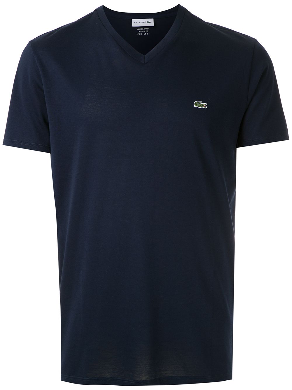 Lacoste logo-appliqué V-neck Cotton T-shirt Blue Maison-Kitsune Men T-Shirts