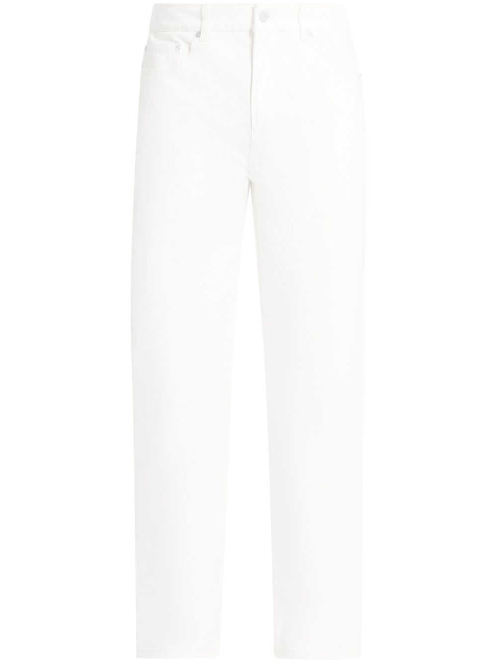 Maison-Kitsune Lacoste mid-rise straight-leg Jeans White Men Regular & Straight-Leg Jeans