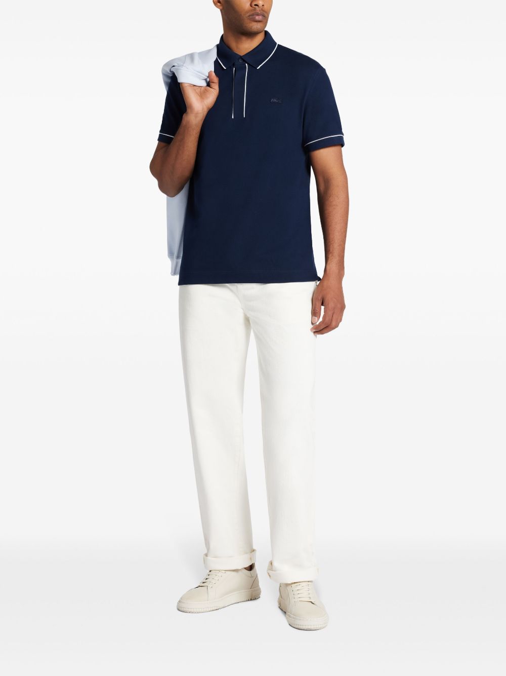 Maison-Kitsune Lacoste mid-rise straight-leg Jeans White Men Regular & Straight-Leg Jeans
