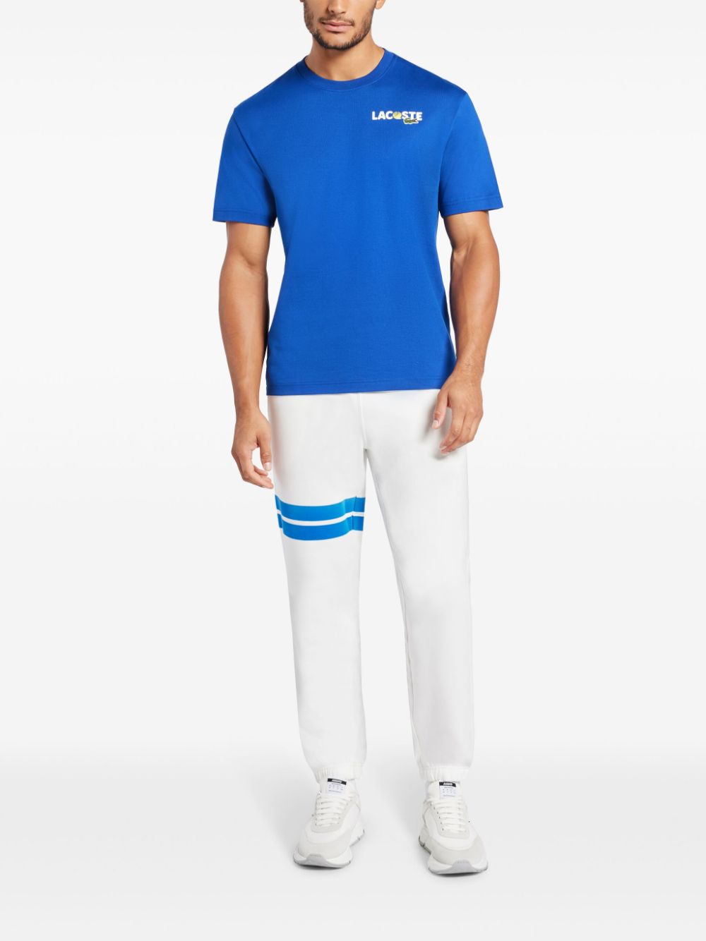 Maison-Kitsune Lacoste graphic-print Cotton T-shirt Blue Men T-Shirts
