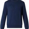 Maison-Kitsune Sweatshirts Men Lacoste crocodile-embroidered Sweatshirt Blue