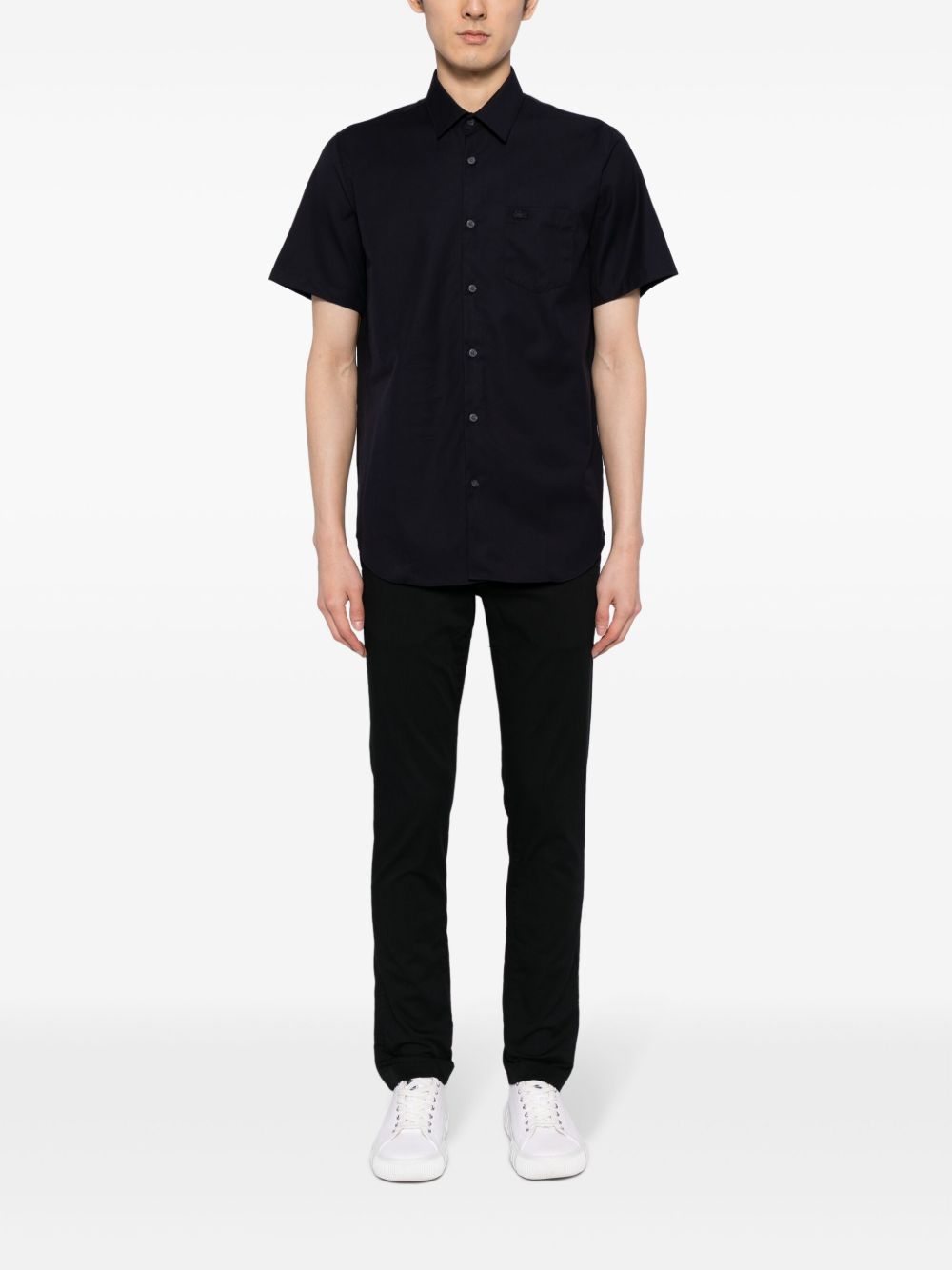 Lacoste slim-cut Twill Trousers Black Men Regular-Fit & Straight Leg Pants Maison-Kitsune