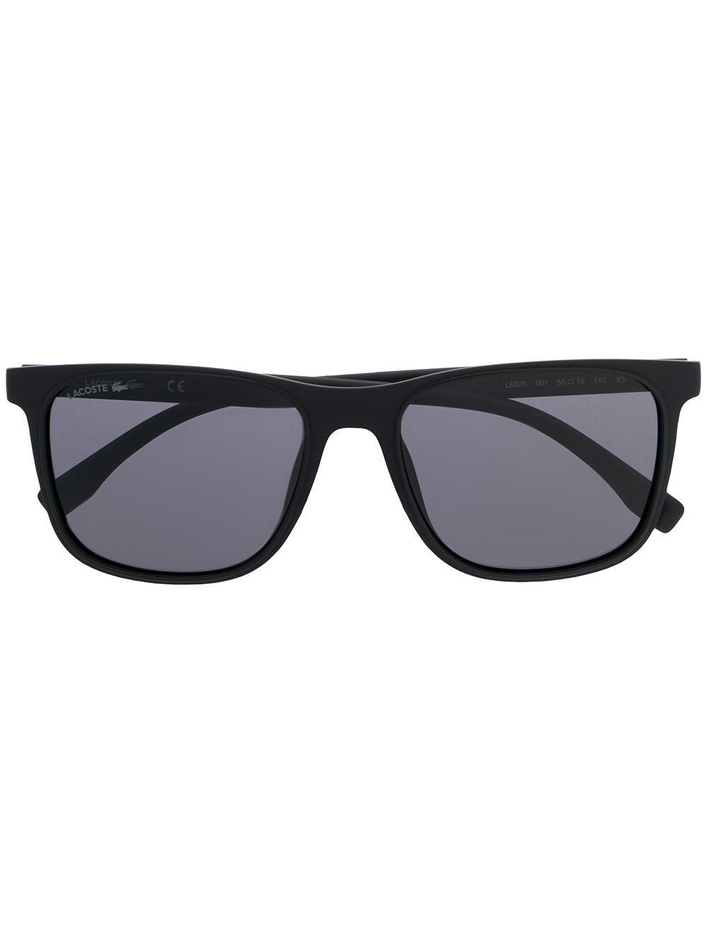 Maison-Kitsune Lacoste square-frame Sunglasses Black Men Sunglasses