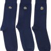 Maison-Kitsune Socks Men Lacoste logo-embroidered Socks (pack Of three) Blue