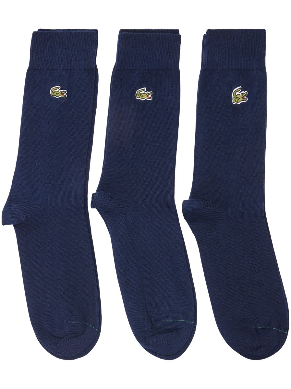 Maison-Kitsune Socks Men Lacoste logo-embroidered Socks (pack Of three) Blue