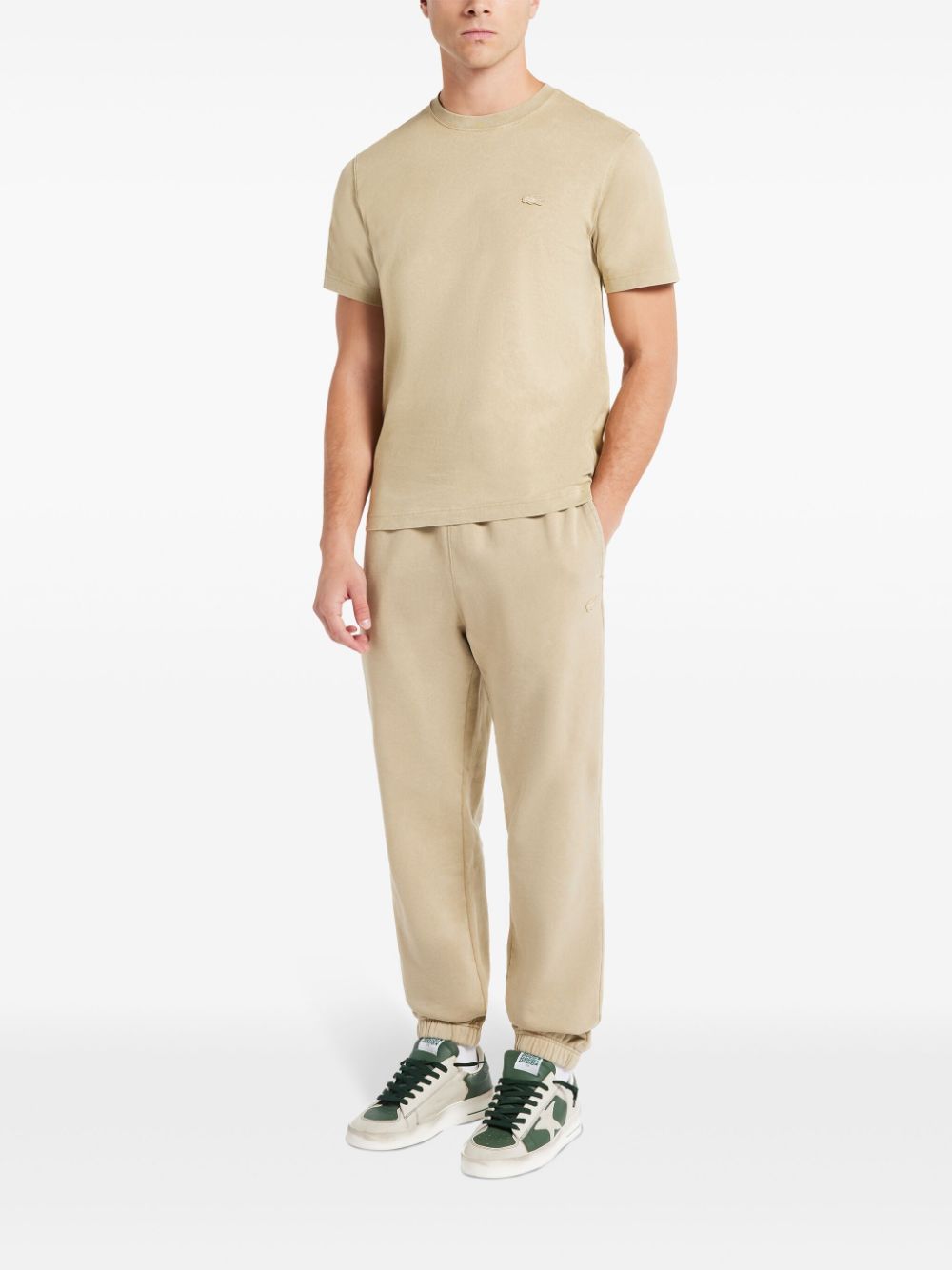 Lacoste logo-patch t-shirt Neutrals Maison-Kitsune Men T-Shirts