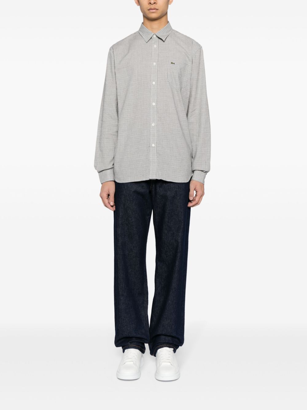 Lacoste Checked Flannel Cotton Shirt Black Men Shirts Maison-Kitsune