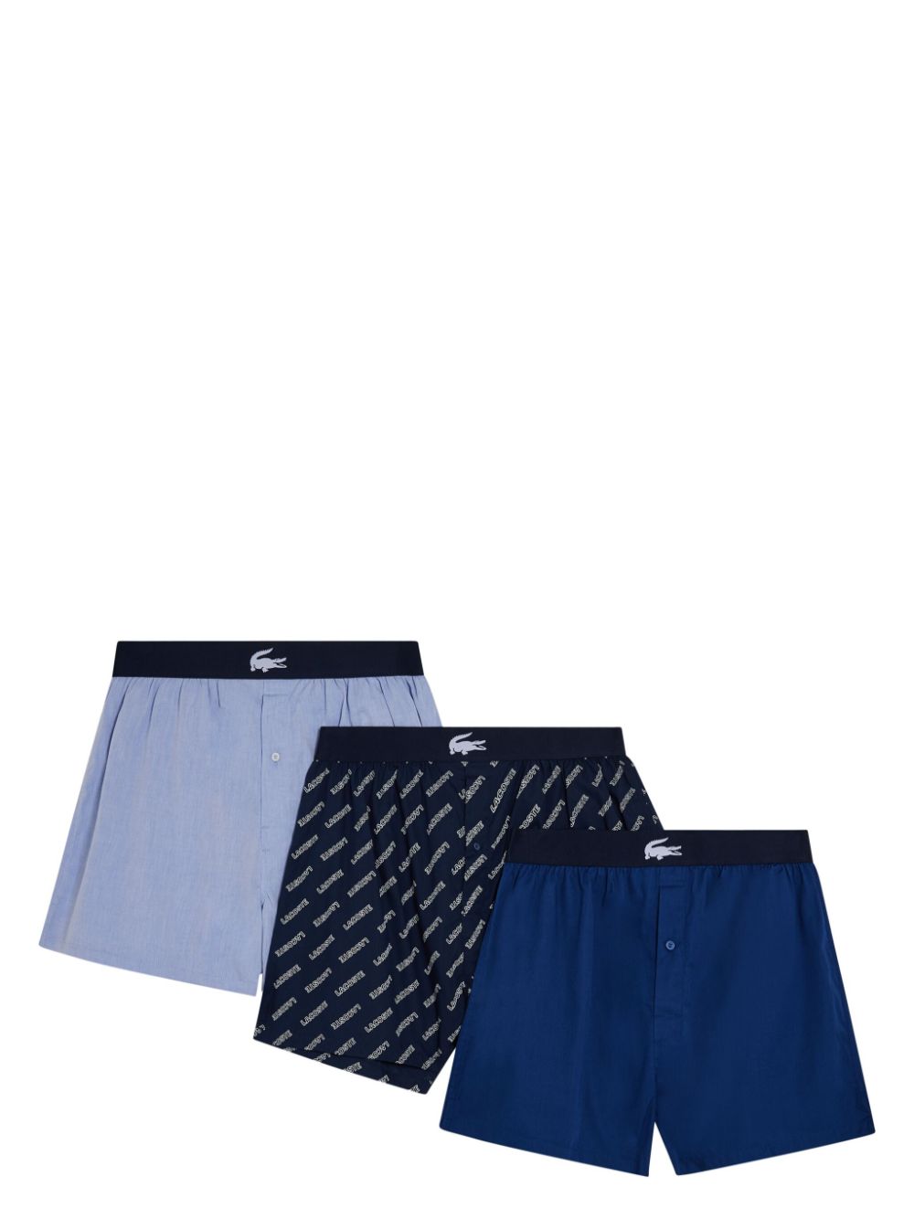 Men Briefs & Boxers Maison-Kitsune Lacoste logo-waistband Boxers (pack Of three) Blue