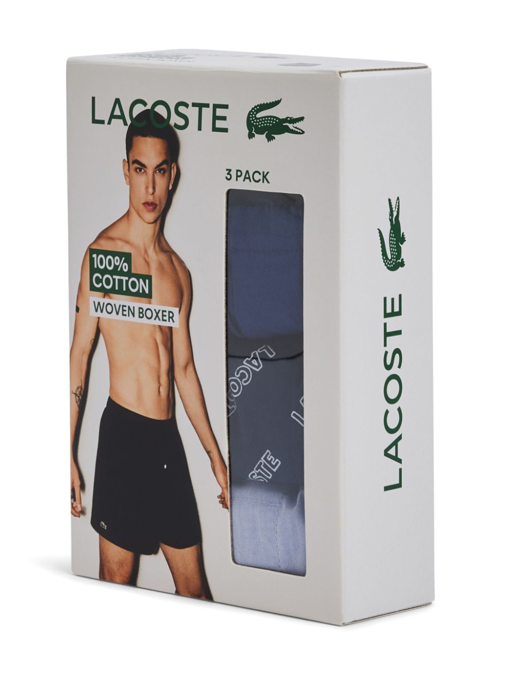 Men Briefs & Boxers Maison-Kitsune Lacoste logo-waistband Boxers (pack Of three) Blue