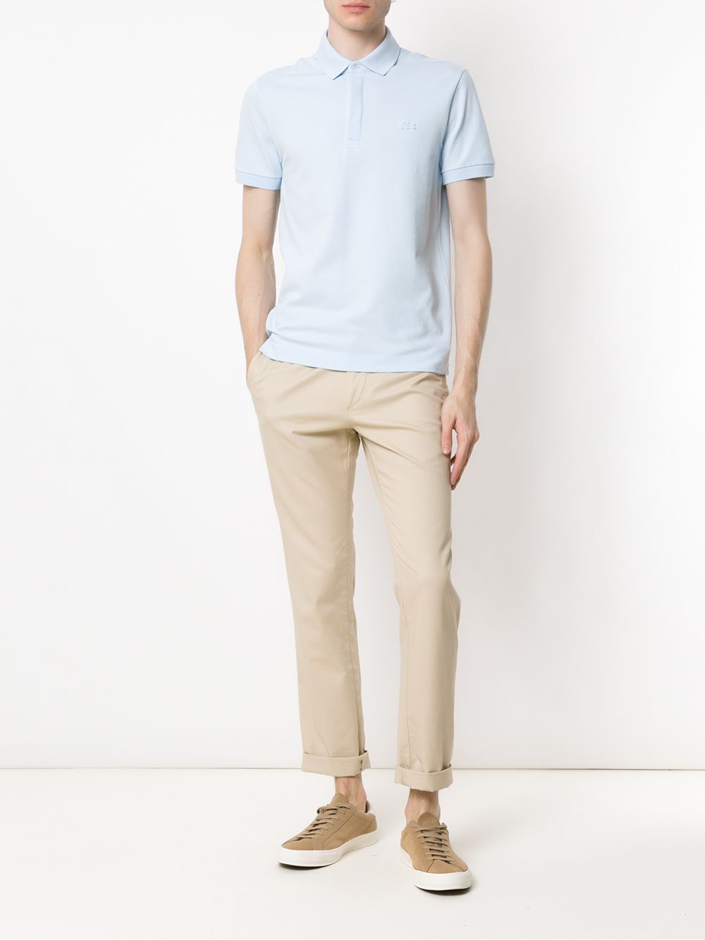 Lacoste logo-patch short-sleeve Polo Shirt Blue Men Polo Shirts Maison-Kitsune