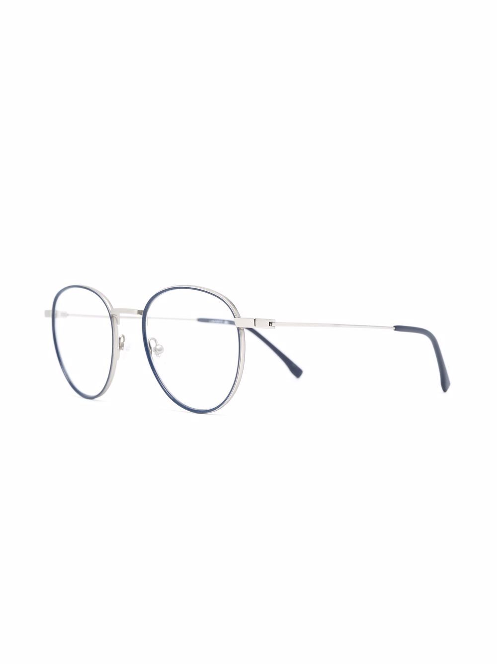 Lacoste round-frame logo-engraved Glasses Silver Men Glasses & Frames Maison-Kitsune