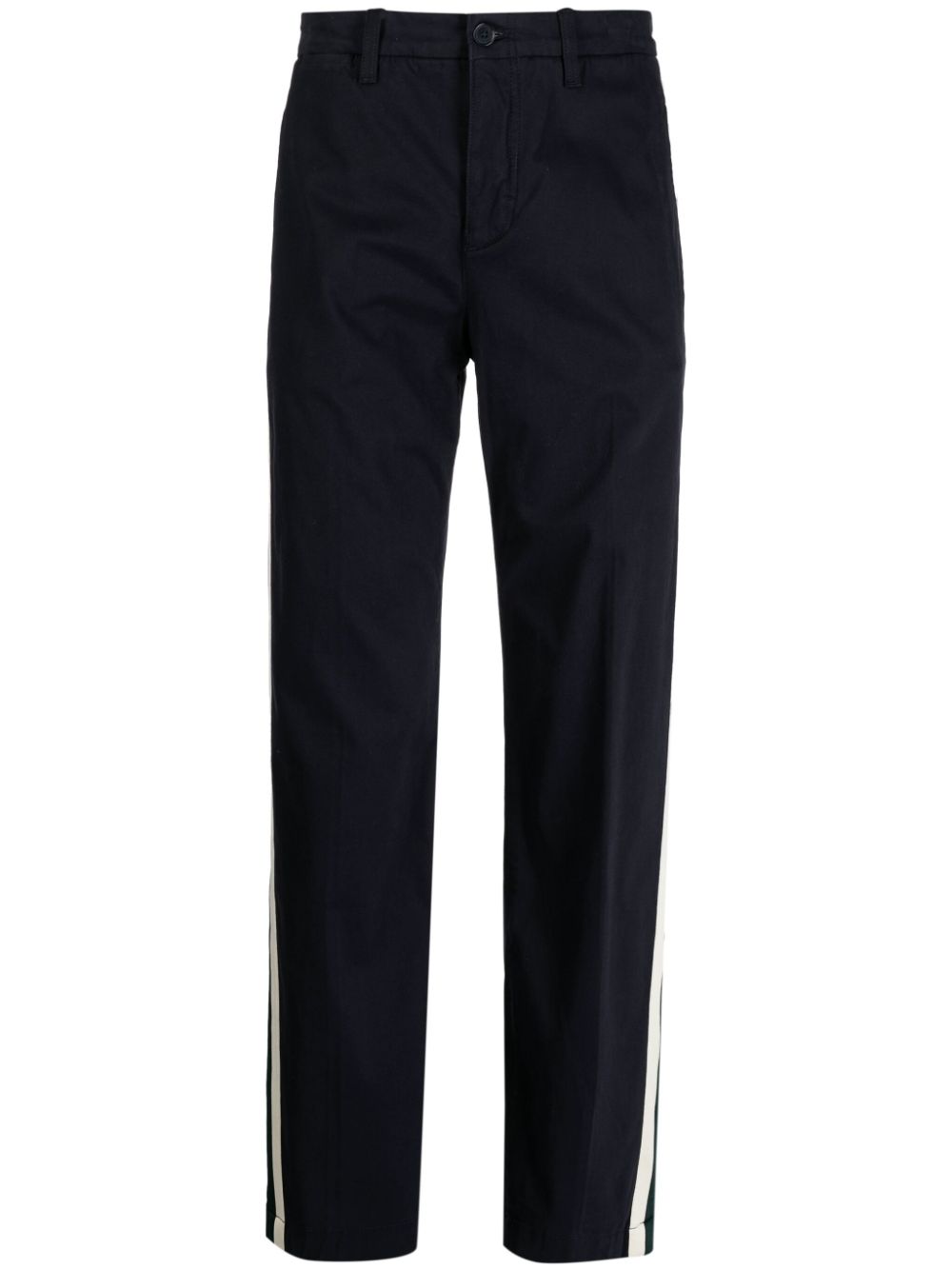 Men Chinos Maison-Kitsune Lacoste straight-leg Striped Chino Trousers Blue