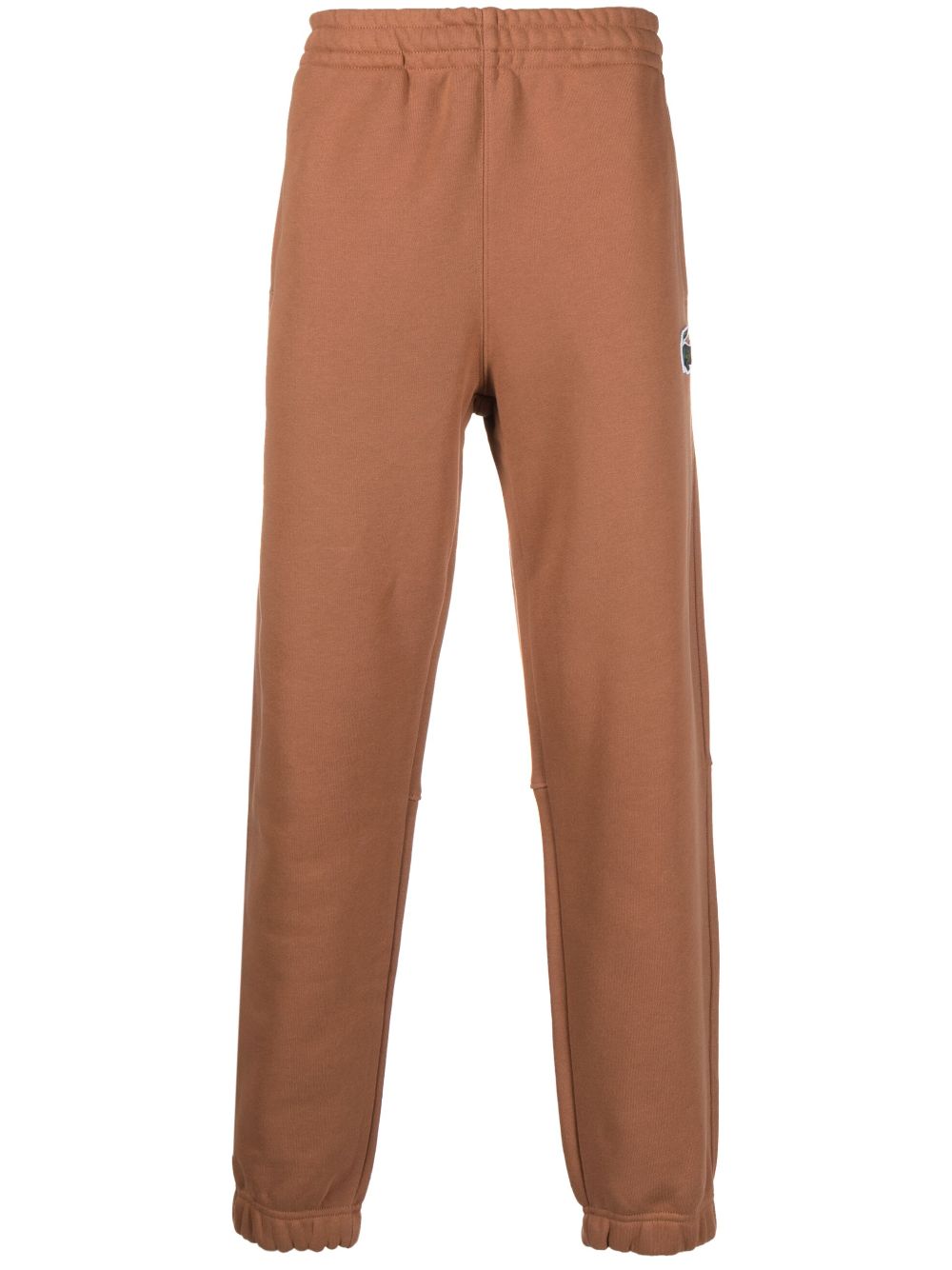 Lacoste logo-patch Organic Cotton Track Trousers Brown Men Sweatpants Maison-Kitsune