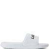 Maison-Kitsune Lacoste Serve 1.0 Slides White Men Flip Flops & Slides