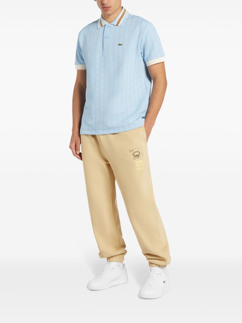 Men Sweatpants Maison-Kitsune Lacoste graphic-print Cotton Track Pants Yellow