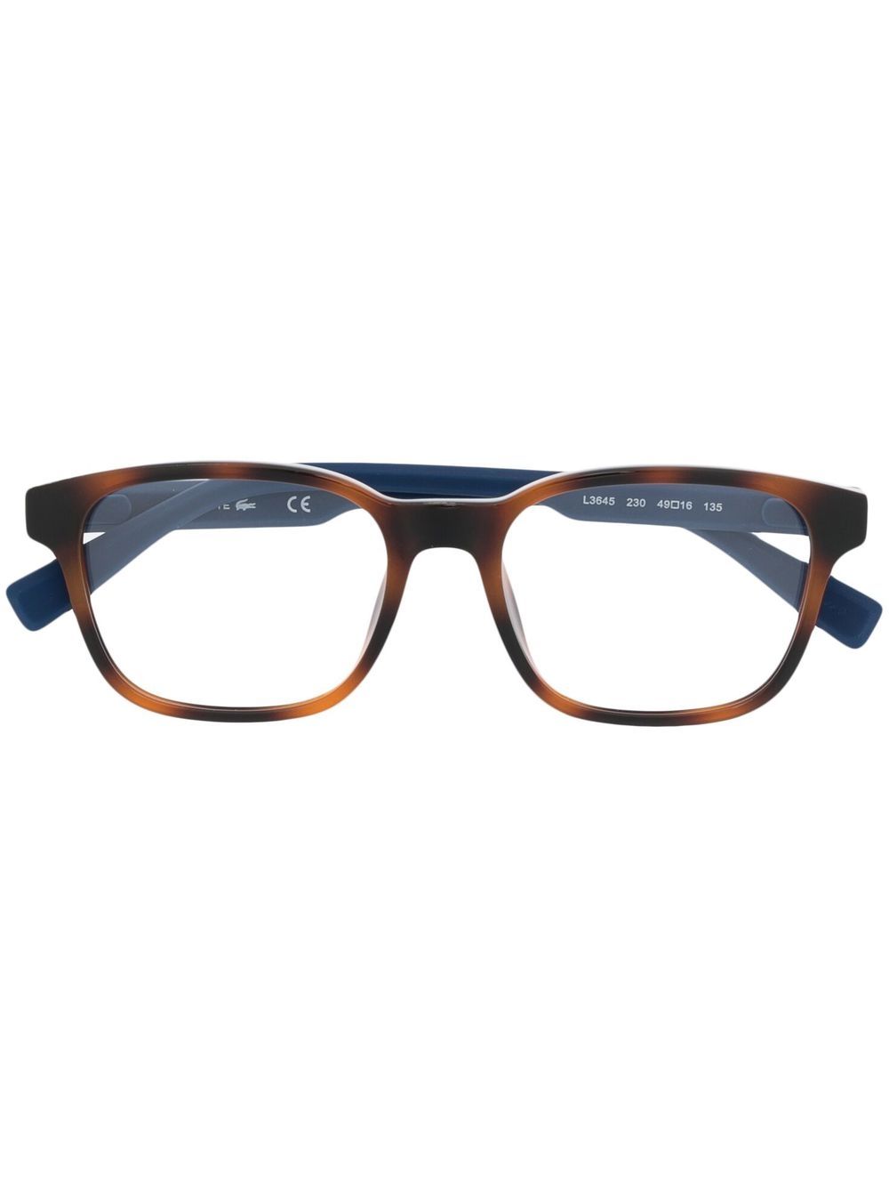 Men Glasses & Frames Maison-Kitsune Lacoste logo-detail square-frame Glasses Blue