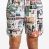 Maison-Kitsune Lacoste collage-print Taffeta Swim Shorts White Men Swim & Board Shorts