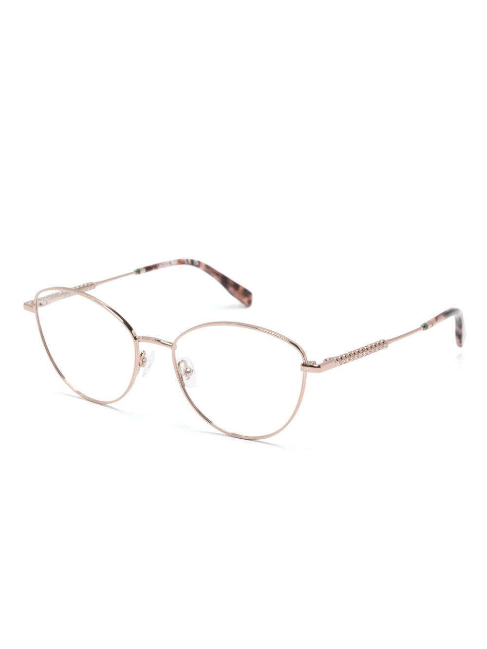 Maison-Kitsune Glasses & Frames Men Lacoste tortoiseshell-effect round-frame Glasses Gold