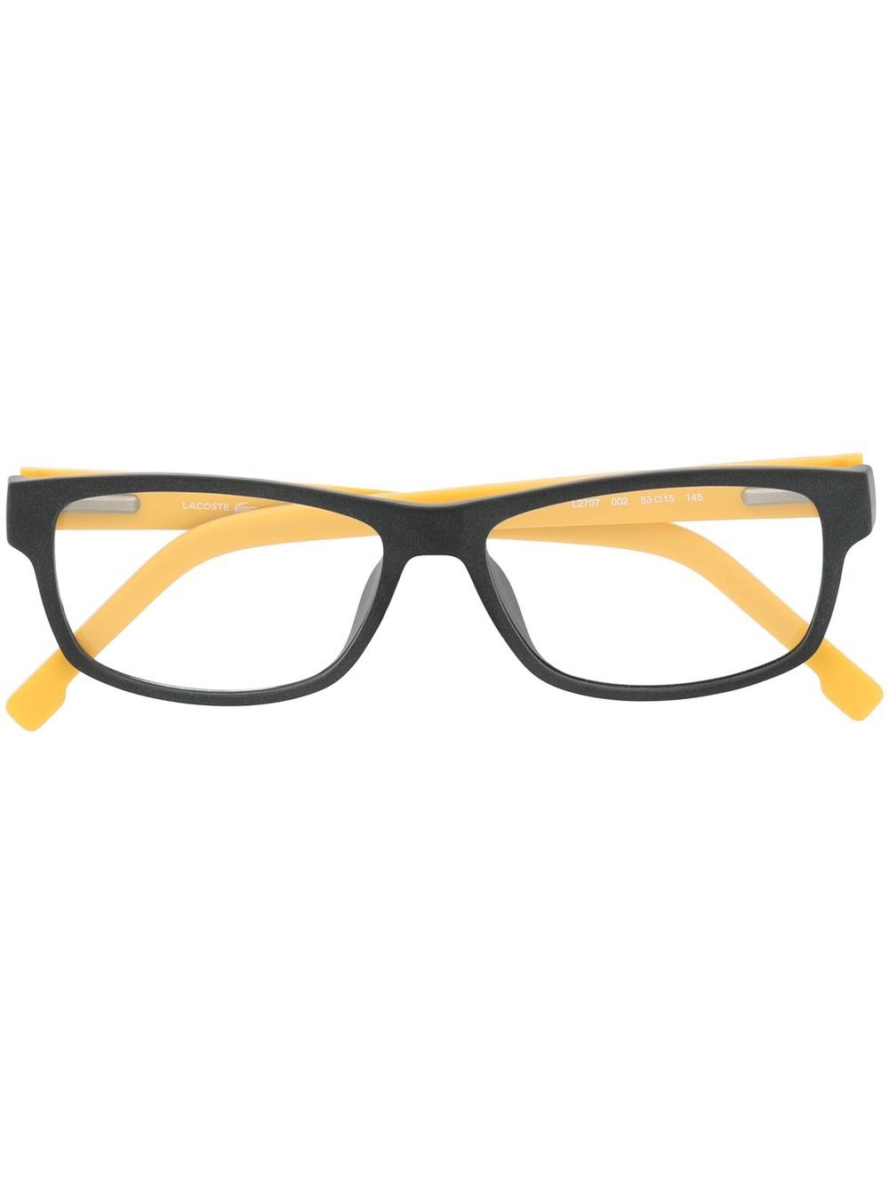 Maison-Kitsune Glasses & Frames Men Lacoste rectangle-frame two-tone Glasses Black
