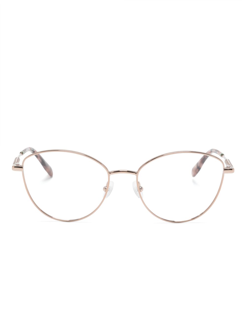 Maison-Kitsune Glasses & Frames Men Lacoste tortoiseshell-effect round-frame Glasses Gold