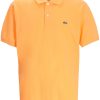 Maison-Kitsune Lacoste crocodile-patch Polo Shirt Orange Men Polo Shirts