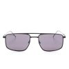 Maison-Kitsune Sunglasses Men Lacoste double-bridge rectangle-frame Sunglasses Black