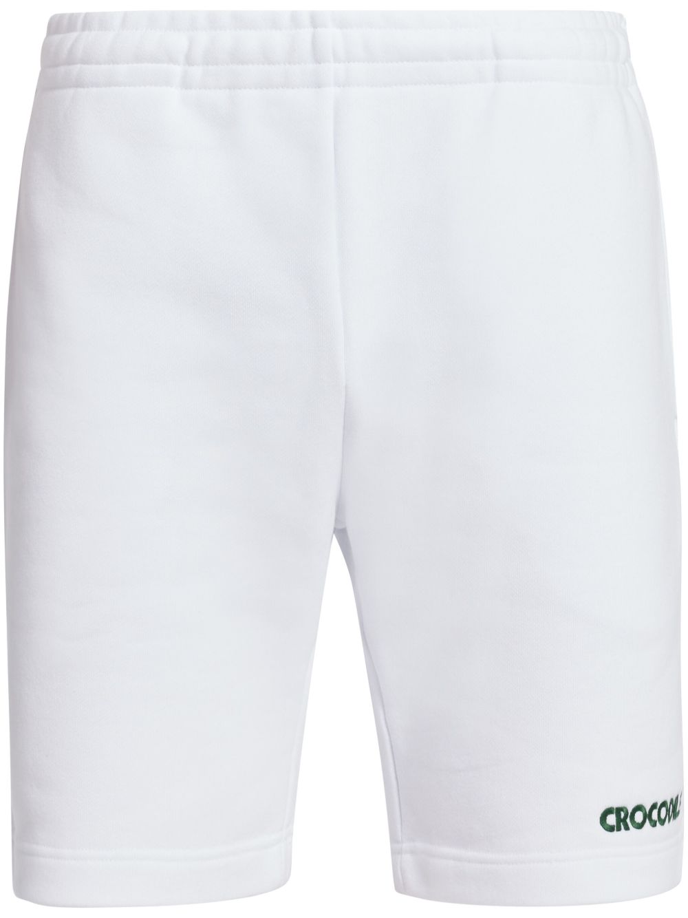 Lacoste slogan-embroidered Cotton Track Shorts White Men Track & Running Shorts Maison-Kitsune