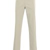 Lacoste logo-patch Twill Trousers Green Maison-Kitsune Men Chinos