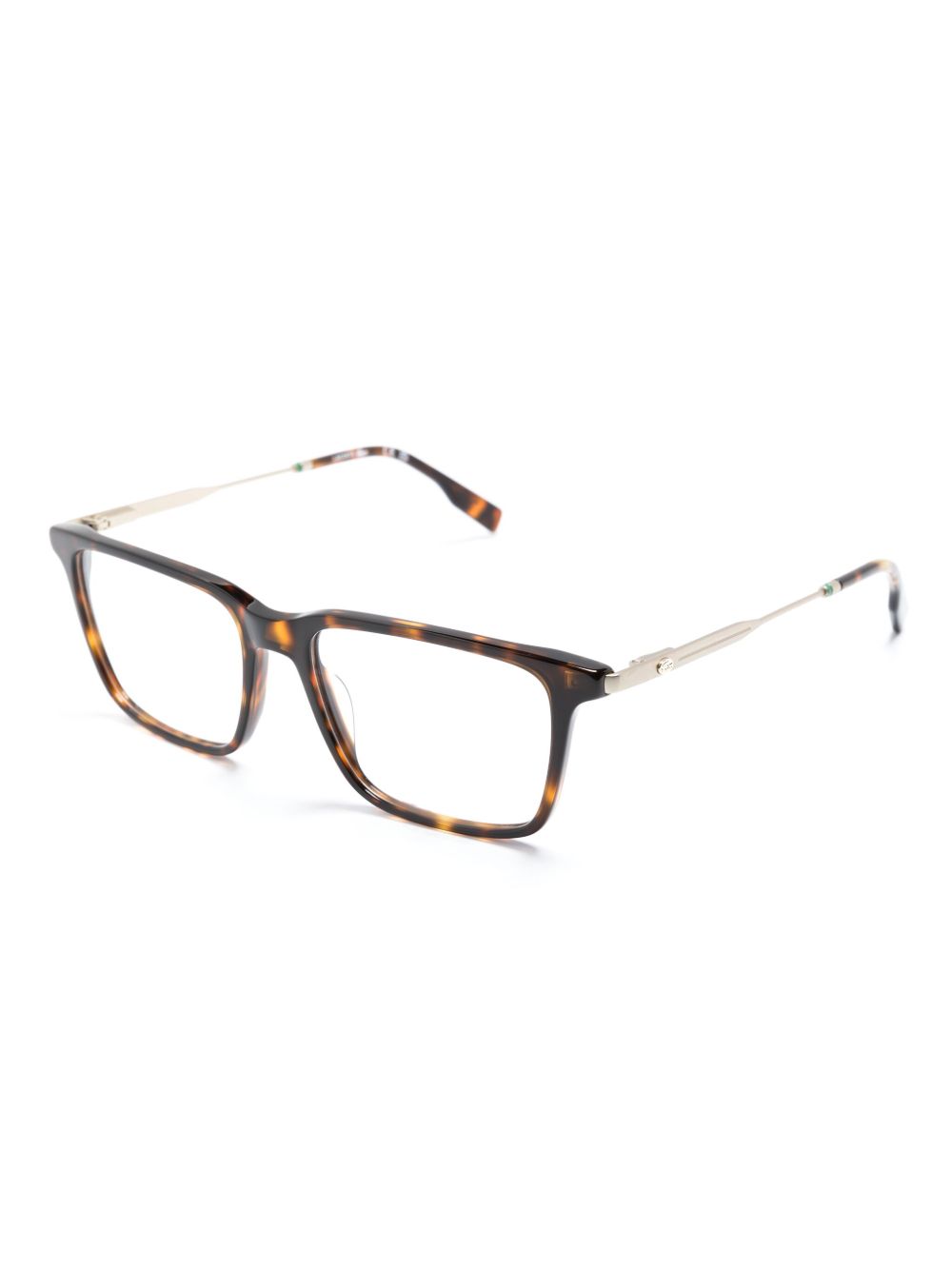 Lacoste tortoiseshell-effect square-frame Glasses Brown Men Glasses & Frames Maison-Kitsune