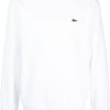 Lacoste logo-embroidered Sweatshirt White Men Sweatshirts Maison-Kitsune