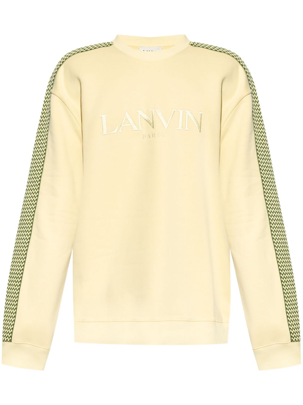 Maison-Kitsune Lanvin logo-embroidered Sweatshirt Yellow Men Sweatshirts