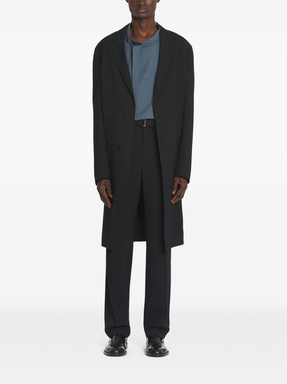 Lanvin Belted Trousers Black Men Tailored Pants Maison-Kitsune