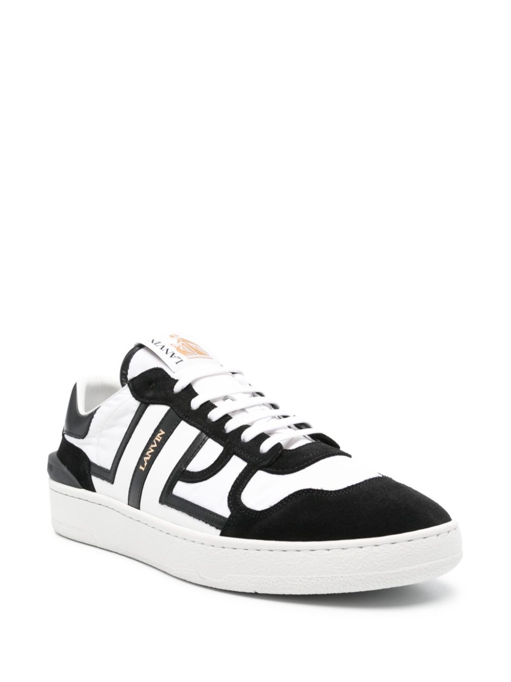 Men Low-Tops Maison-Kitsune Lanvin Panelled lace-up Sneakers Black