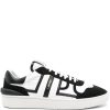 Men Low-Tops Maison-Kitsune Lanvin Panelled lace-up Sneakers Black