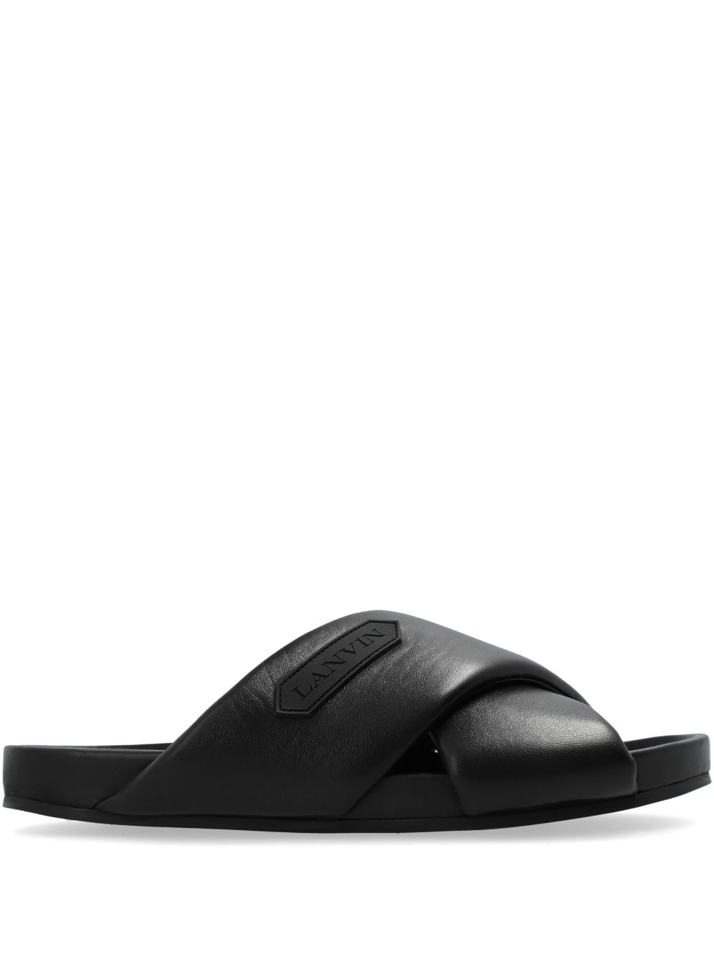 Lanvin Tinkle Leather Sandals Black Men Flip Flops & Slides Maison-Kitsune