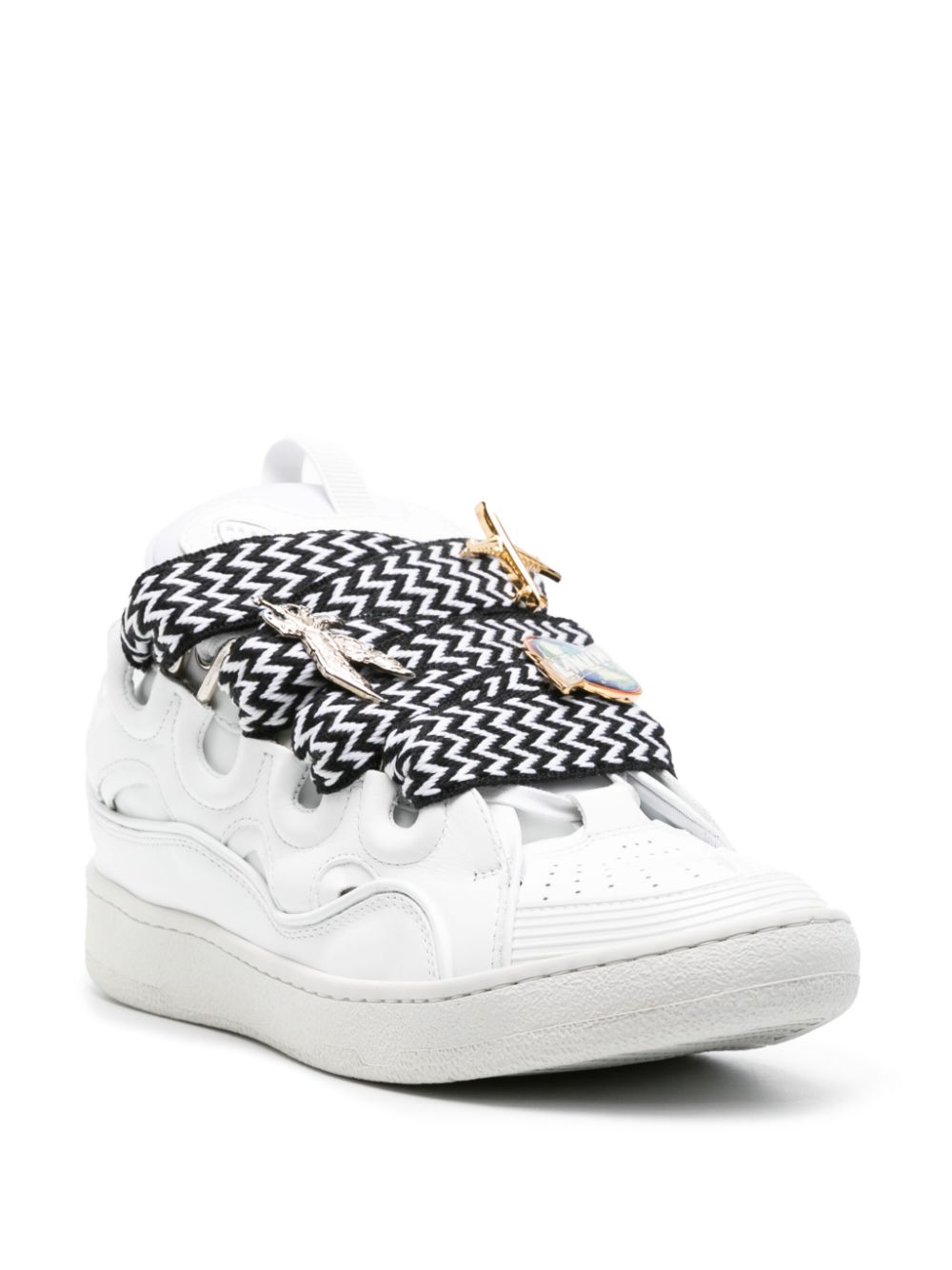 Men Low-Tops Maison-Kitsune Lanvin x Future Curb 3.0 Sneakers White