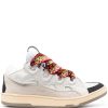 Lanvin Curb Suede Trim Sneakers White Maison-Kitsune Men Low-Tops
