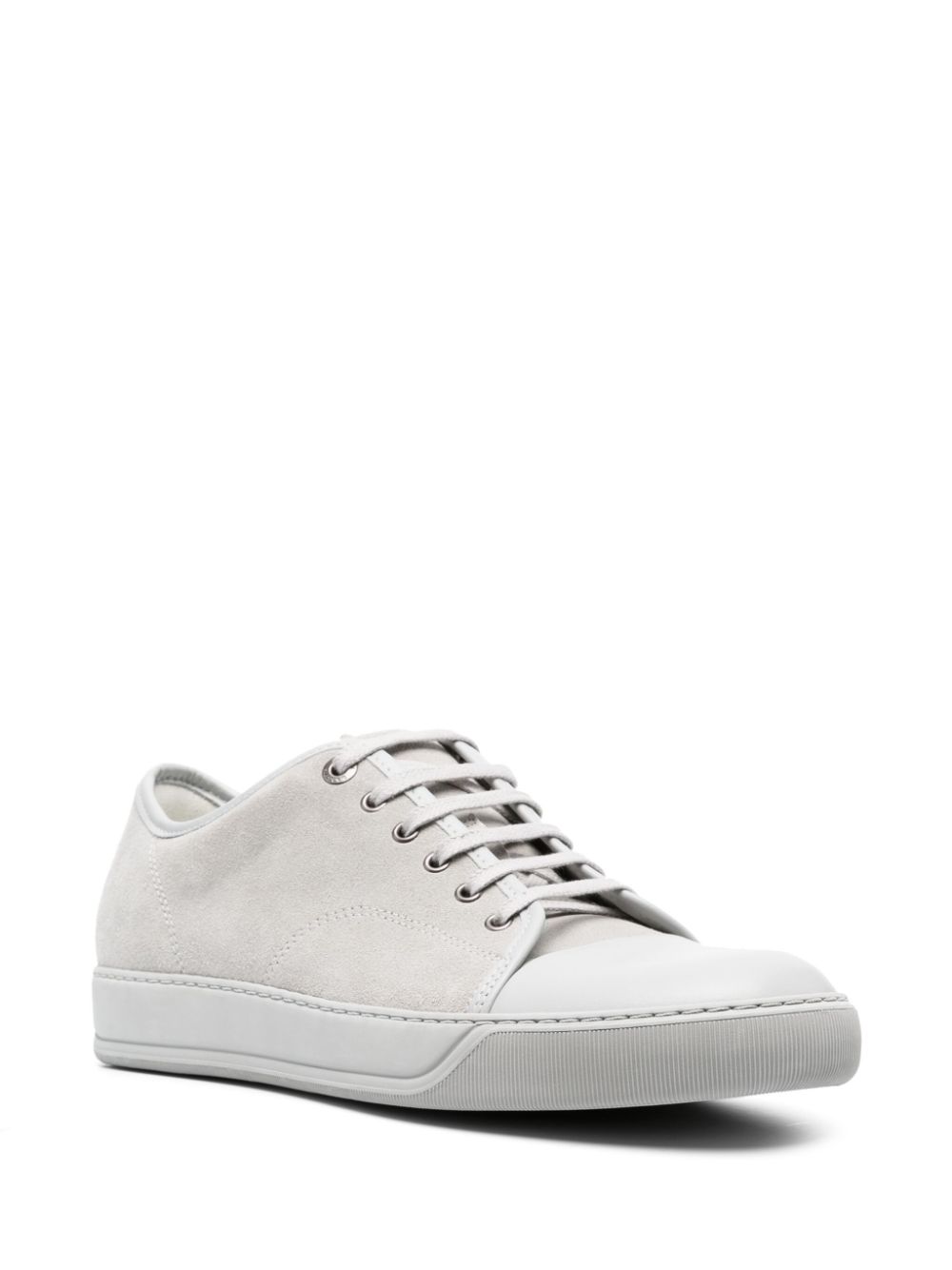 Maison-Kitsune Lanvin DBB1 Suede Sneakers Grey Men Low-Tops