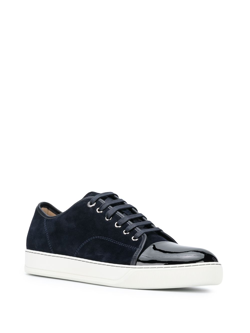 Maison-Kitsune Lanvin DBB1 patent-toe Sneakers Blue Men Low-Tops