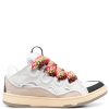 Maison-Kitsune Lanvin Curb low-top Leather Sneakers White Men Low-Tops
