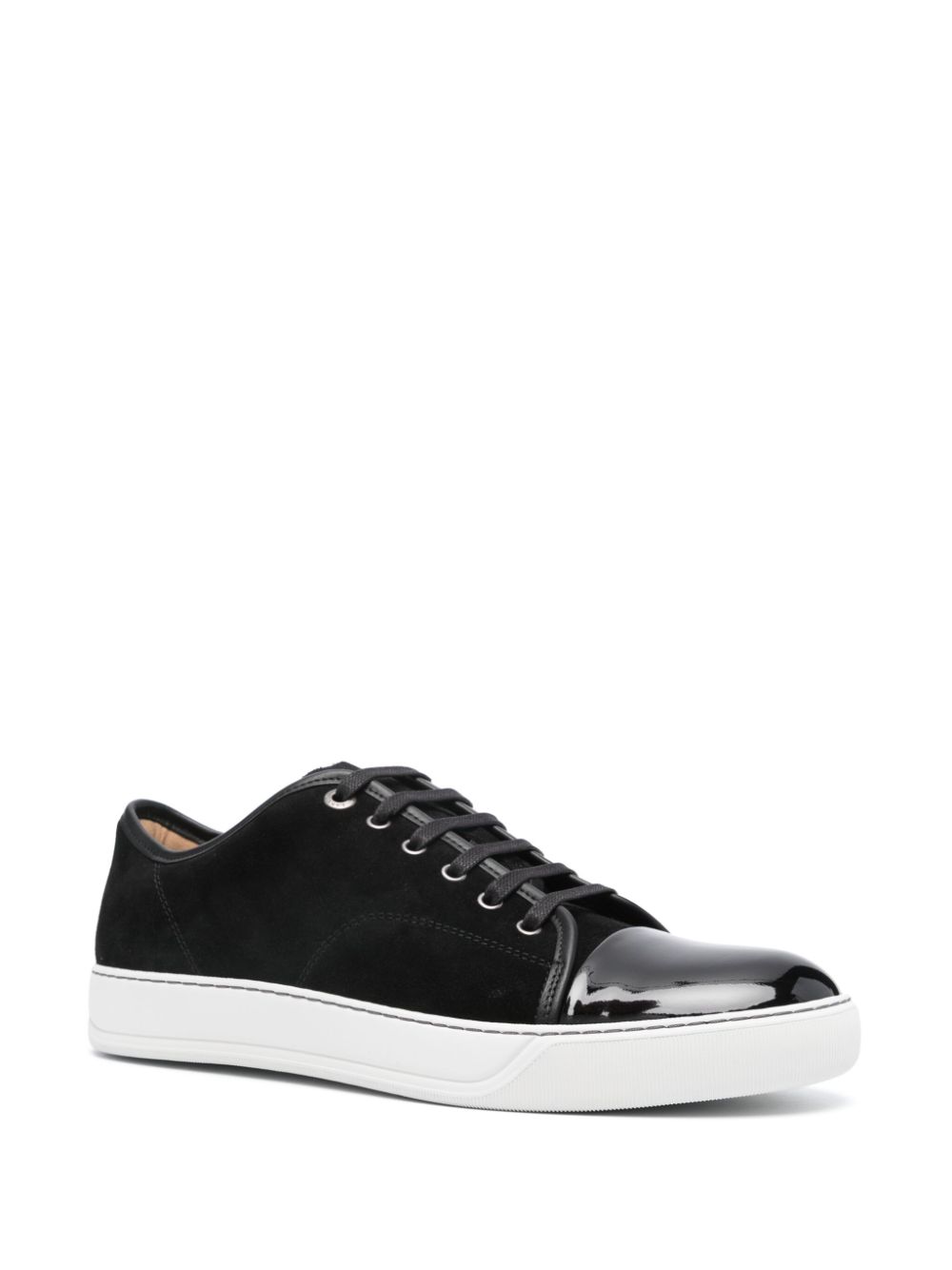 Men Low-Tops Maison-Kitsune Lanvin DBB1 Leather Sneakers Black