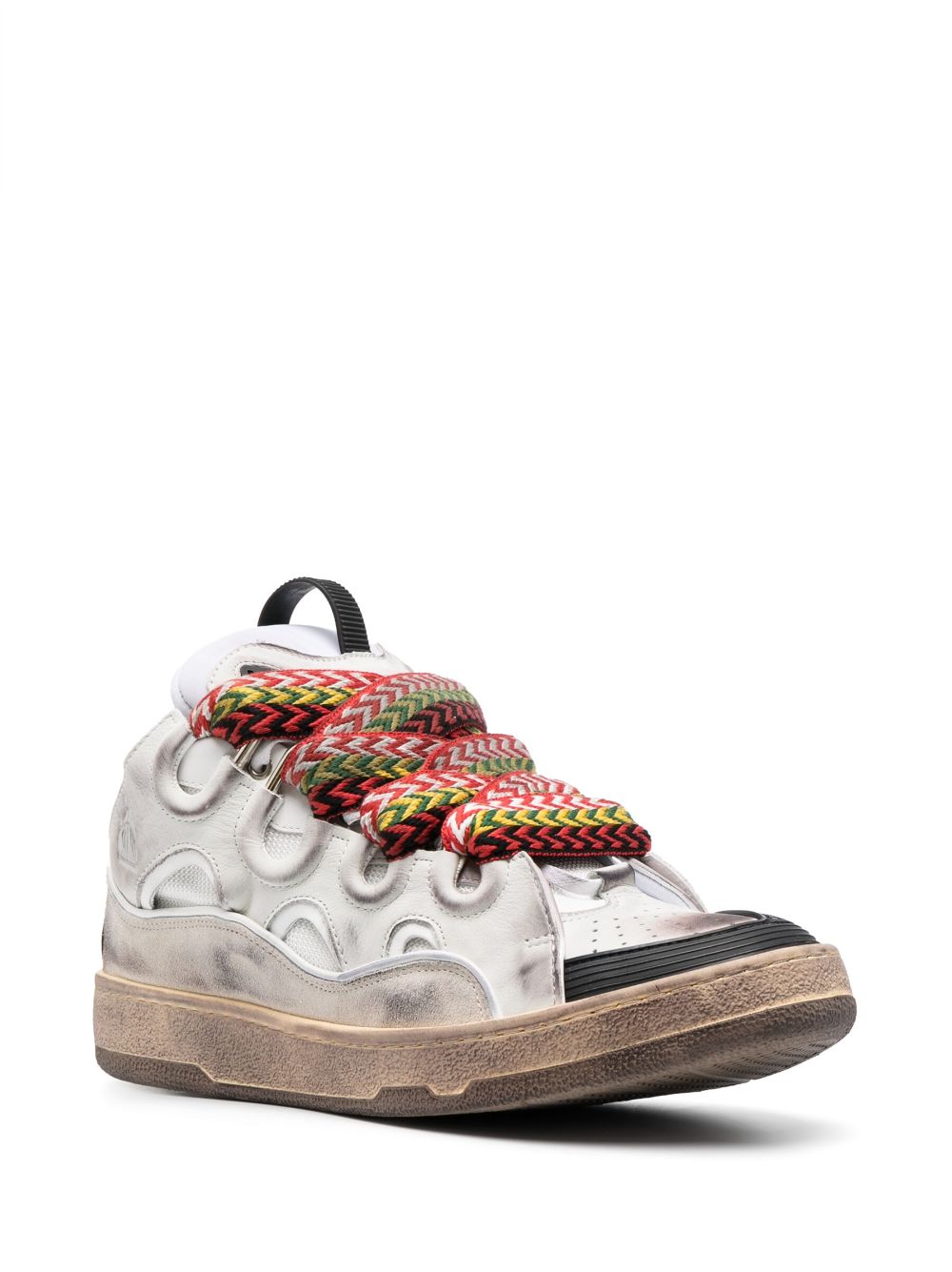 Lanvin Curb Chunky Leather Sneakers White Maison-Kitsune Men Low-Tops