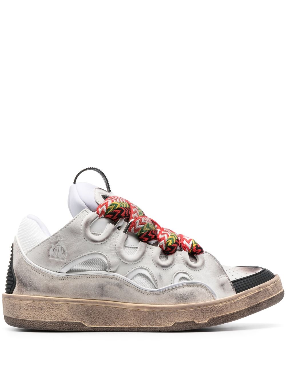 Lanvin Curb Chunky Leather Sneakers White Maison-Kitsune Men Low-Tops