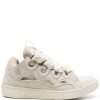 Lanvin Curb Leather Sneakers Neutrals Men Low-Tops Maison-Kitsune