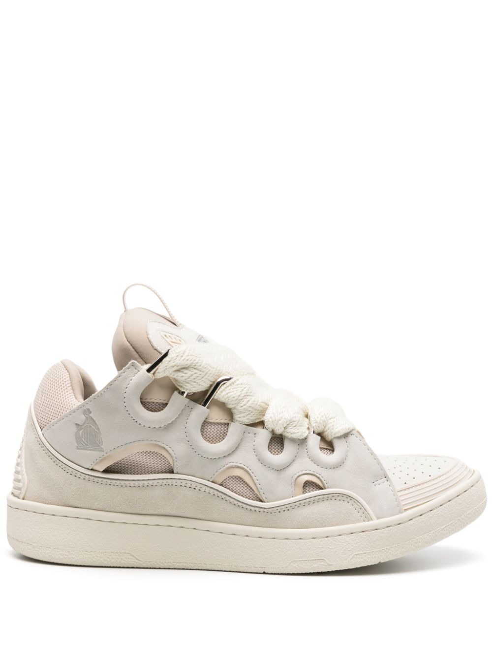 Lanvin Curb Leather Sneakers Neutrals Men Low-Tops Maison-Kitsune