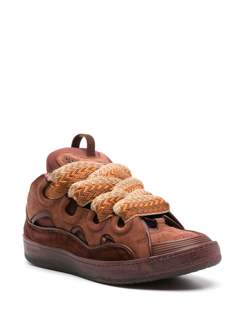 Lanvin Curb lace-up Sneakers Brown Maison-Kitsune Men Low-Tops
