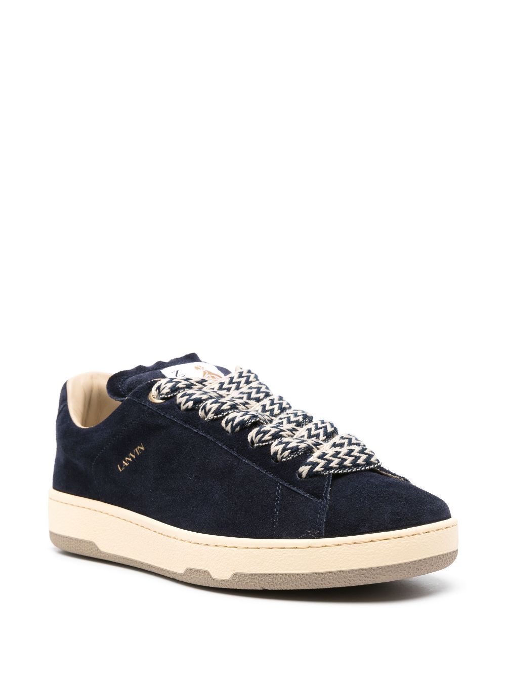 Maison-Kitsune Low-Tops Men Lanvin Curb Lite Suede Sneakers Blue